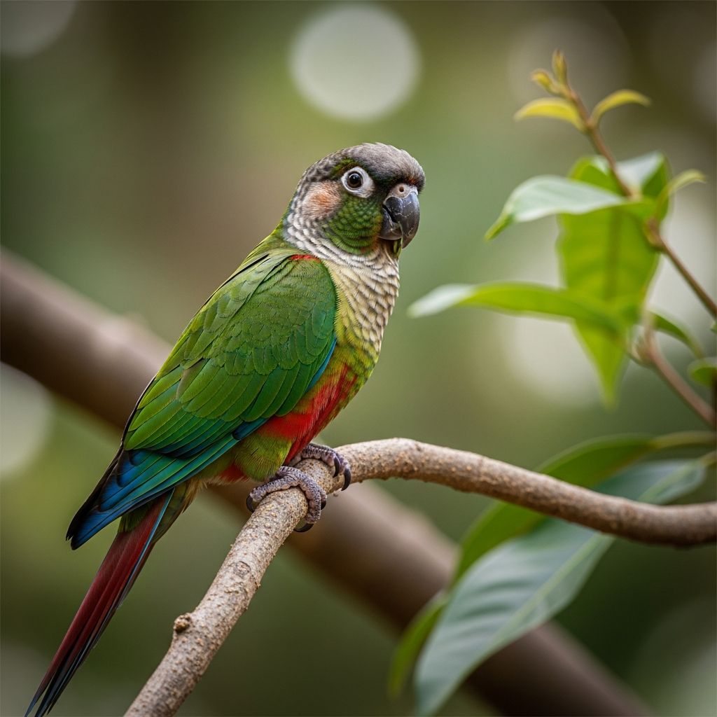 Essential guide to caring for green-cheeked conures: housing, diet, behavior, and health.