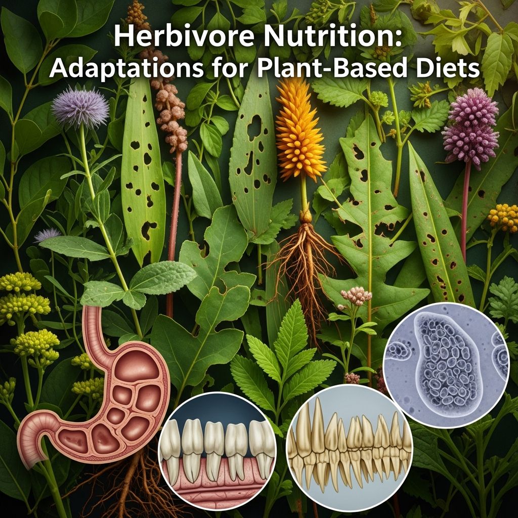 Herbivore Nutrition: Adaptations for Plant-Based Diets Understanding digestive adaptations and nutritional strategies in herbivorous animals.