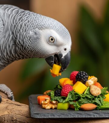 Learn proper nutrition and feeding guidelines for African Grey parrots.