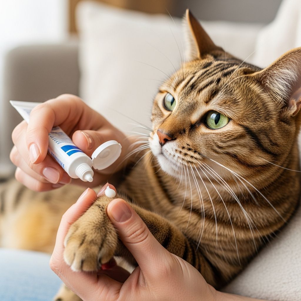 Applying Ointments, Creams, and Lotions on Cats Master the art of applying topical medications to your cat with expert guidance and practical tips.