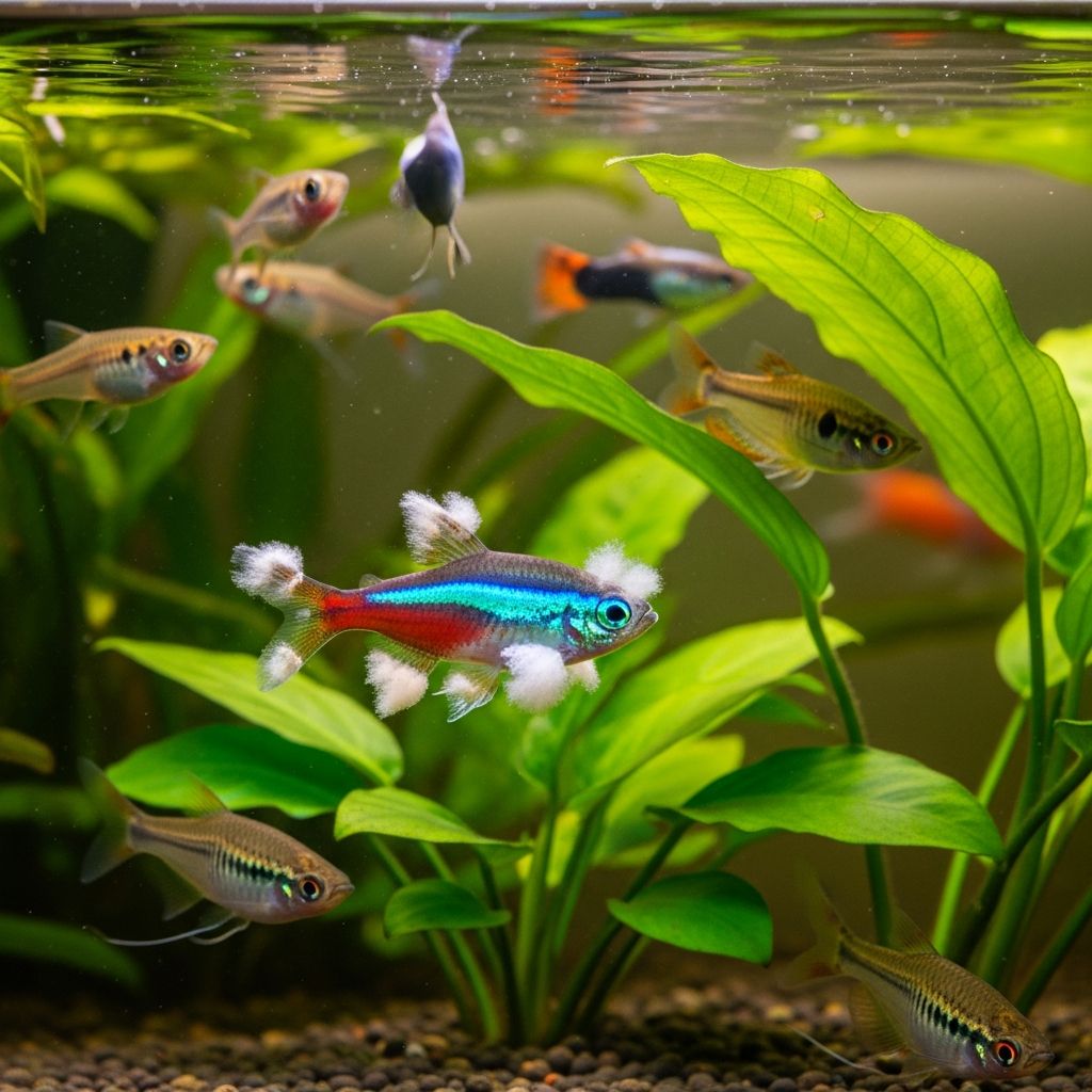 Aquarium Fish Fungus: Causes, Treatment & Prevention Complete guide to identifying, treating, and preventing fungal infections in aquarium fish.