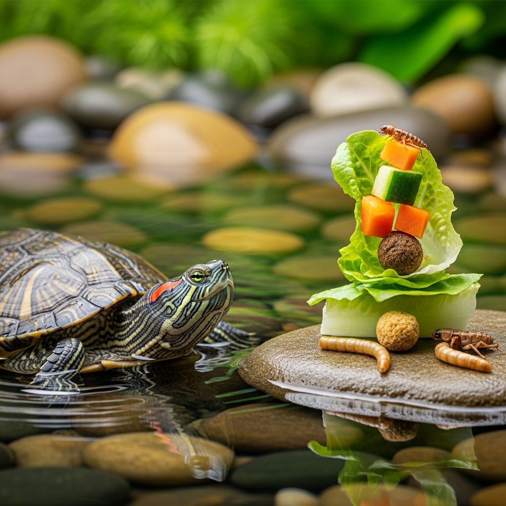 Complete guide to feeding aquatic turtles with proper nutrition, feeding schedules, and dietary requirements.