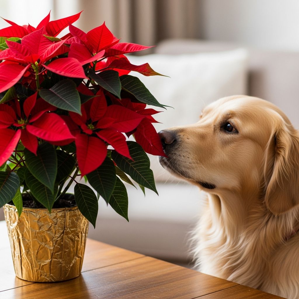 Learn about poinsettia toxicity in dogs and how to keep your pet safe during the holiday season.