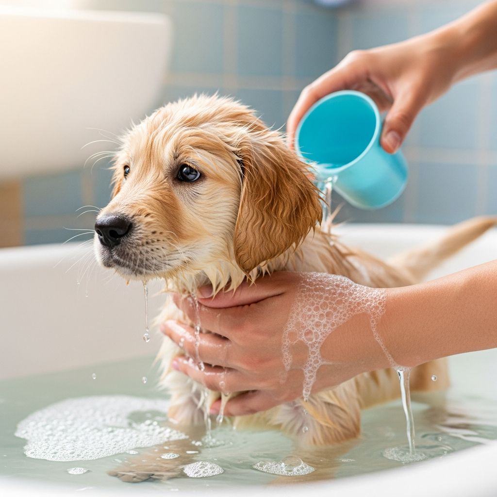 Learn the right age to bathe your puppy and essential grooming tips for healthy skin and coat development.