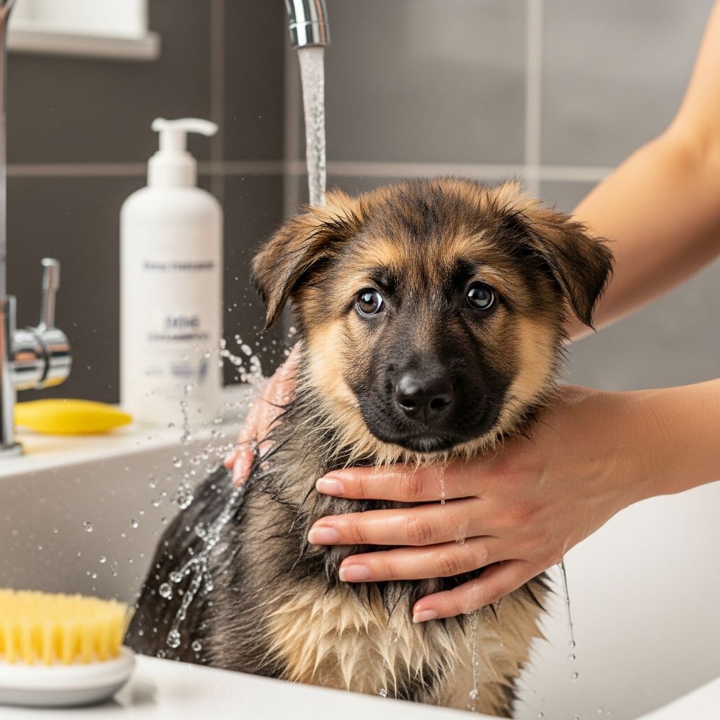 Bathing Your German Shepherd Puppy: A Complete Guide Master the art of bathing your German Shepherd puppy with expert tips, proper techniques, and grooming best practices.