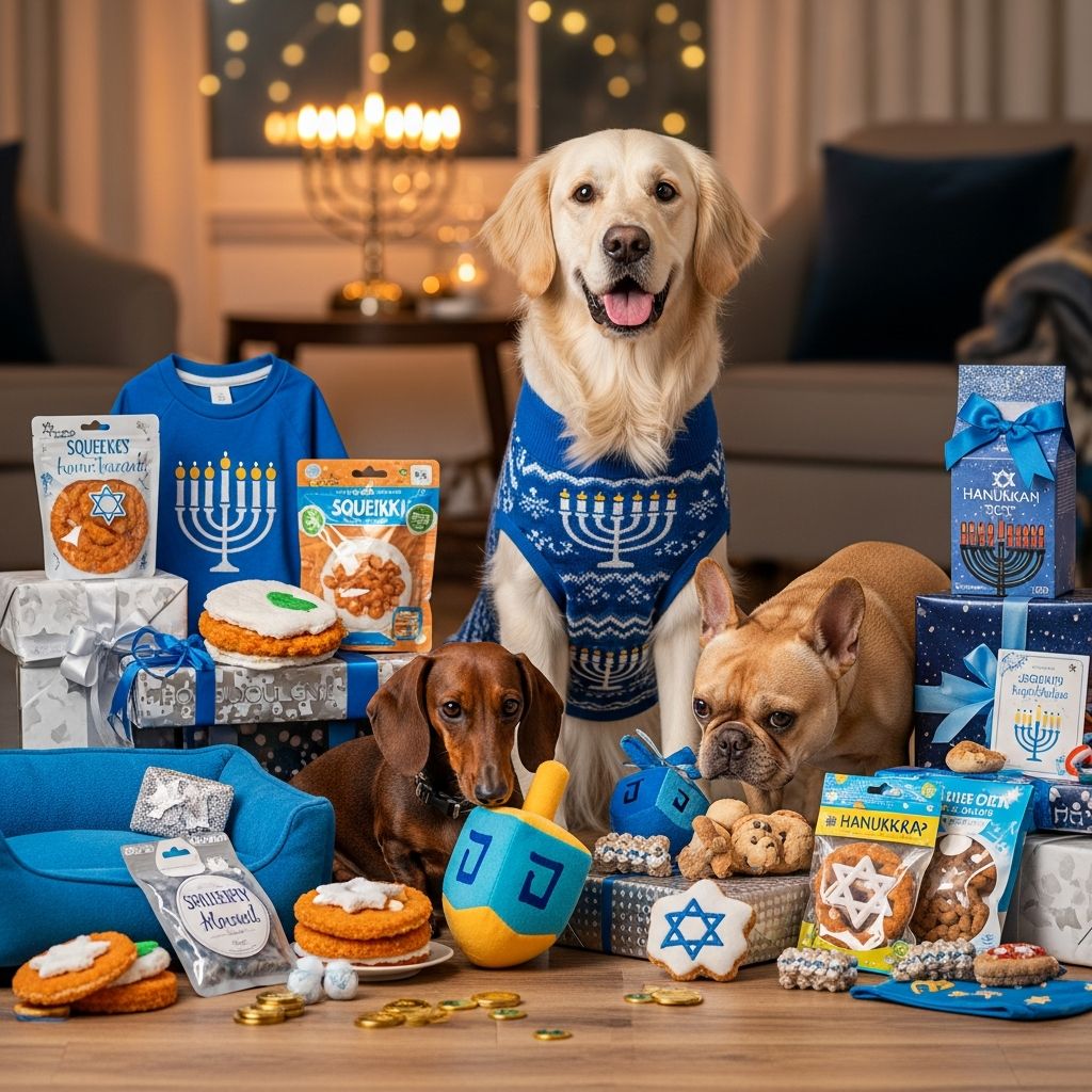 14 Best Hanukkah Dog Gifts: Toys, Treats & Apparel Celebrate Hanukkah with your furry friend using our curated guide to the best dog gifts.