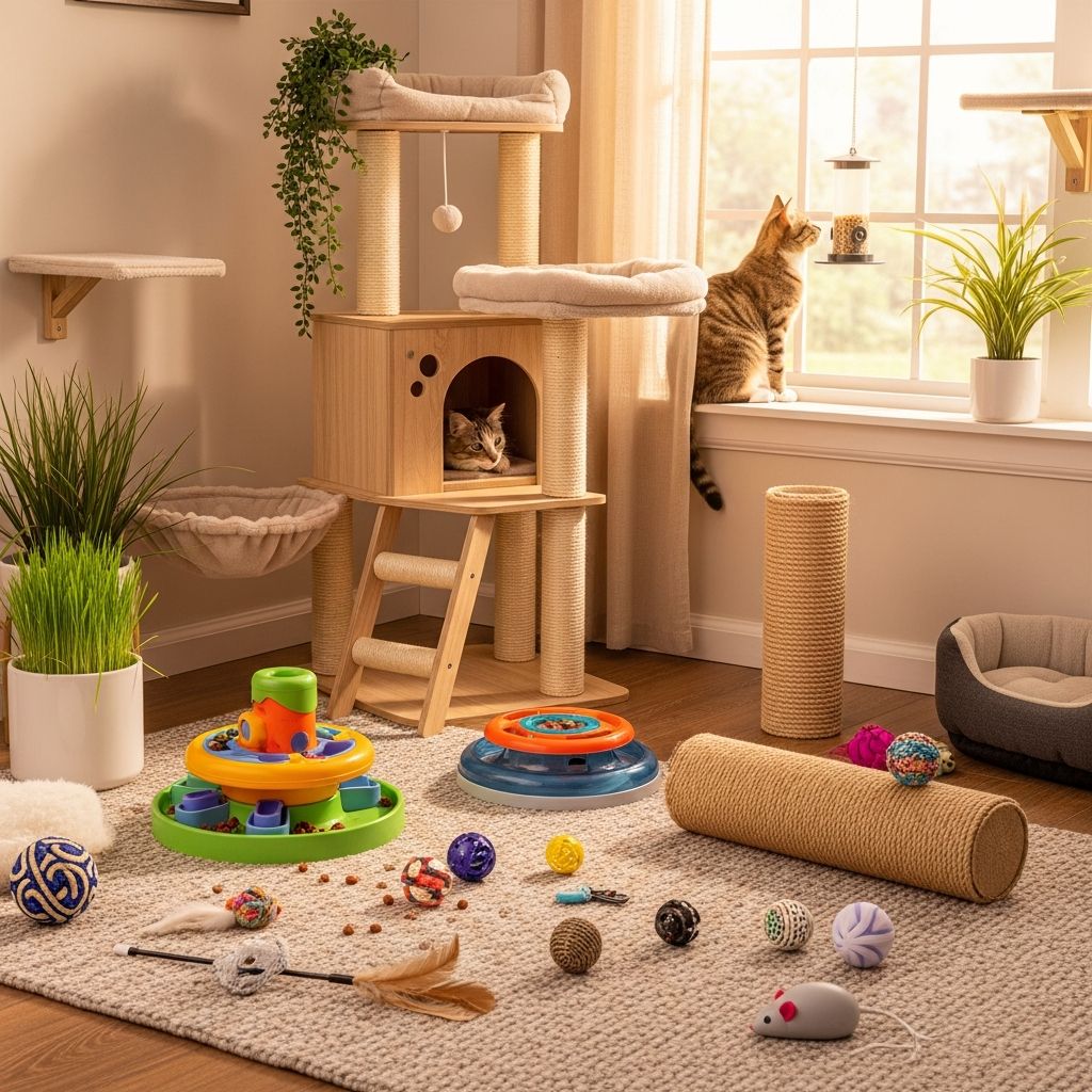 Best Indoor Cat Enrichment Ideas: Toys, Puzzles & More Transform your indoor cat's life with enrichment ideas that boost mental health and happiness.