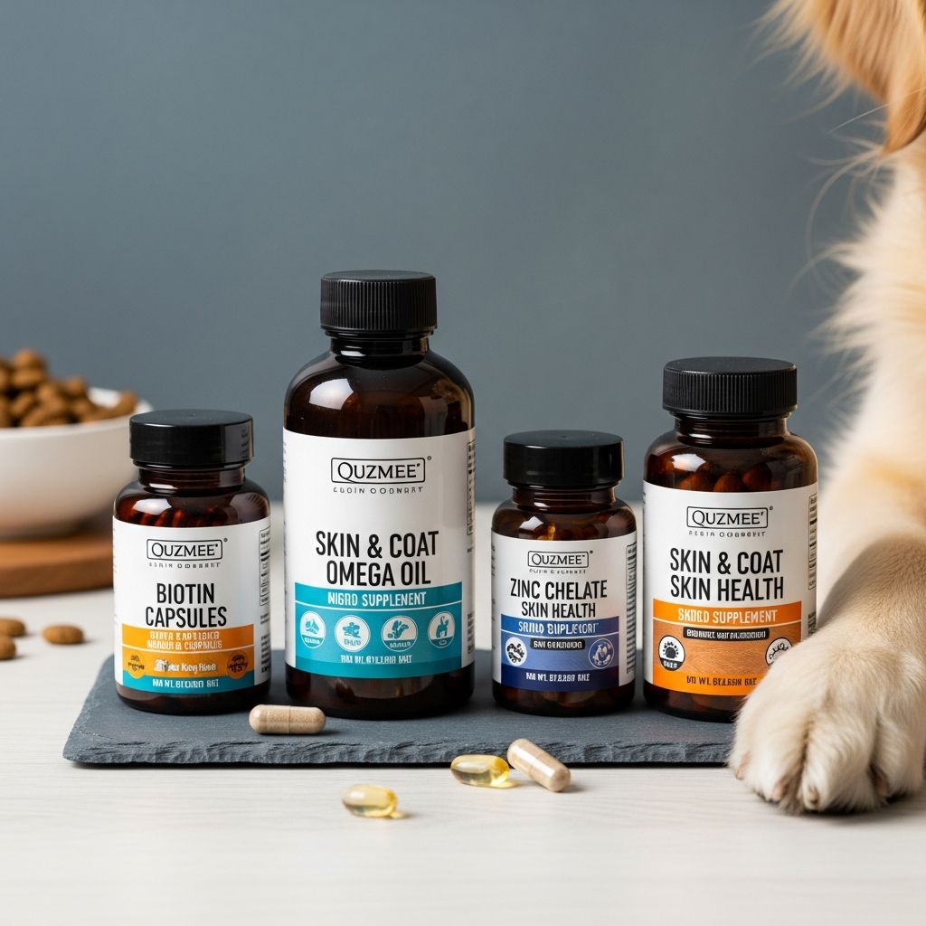 Discover essential supplements and ingredients to keep your dog's coat shiny and skin healthy.