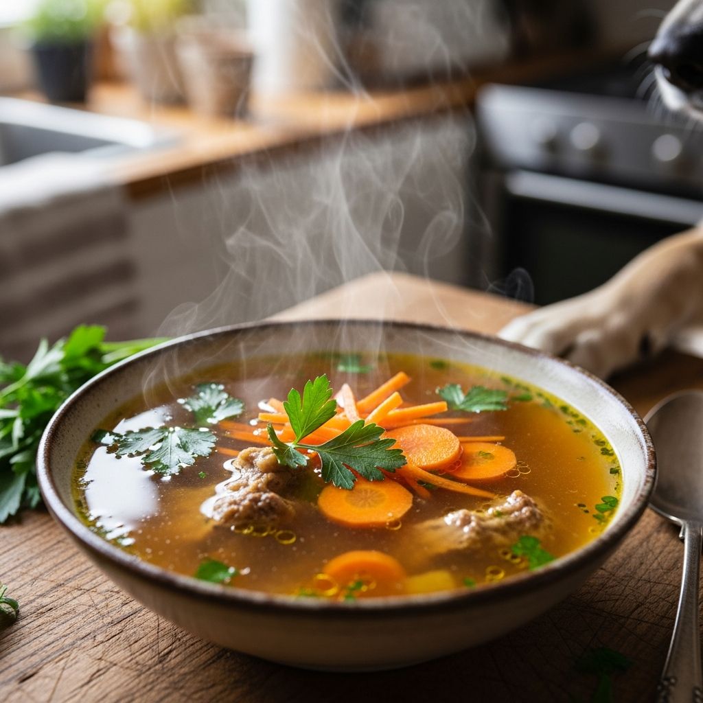 Bone Broth for Dogs: Benefits, Types & Nutrition Complete guide to bone broth for dogs: nutritional benefits, types, and how to safely incorporate it into your dog's diet.