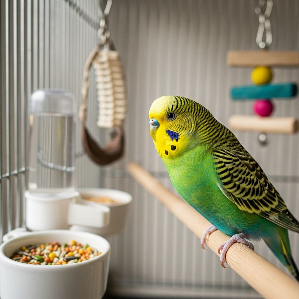 Master budgie care with our comprehensive guide covering housing, diet, behavior, health, and training tips for happy parakeets.