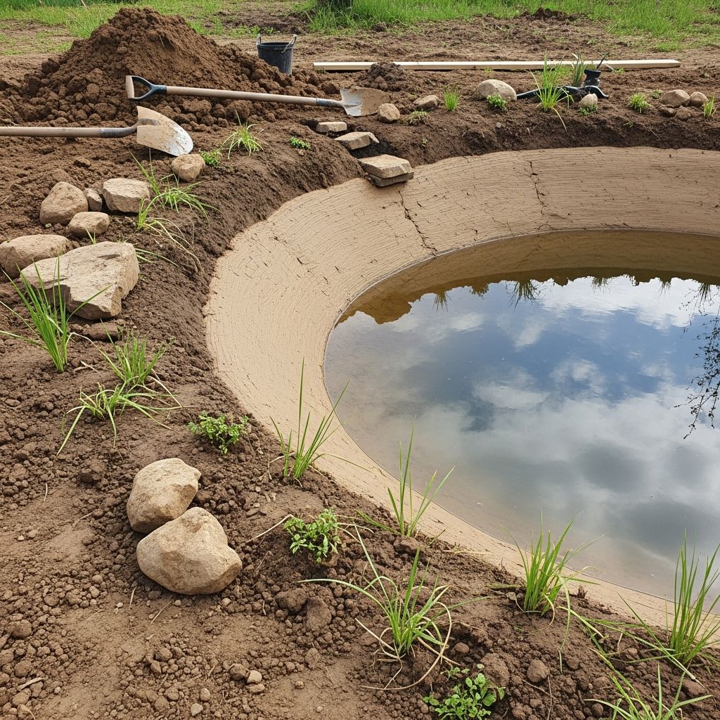 Building A Pond Without A Liner: 3 Proven Methods Create a sustainable water garden using natural soil methods and clay liners for permanent pond construction.