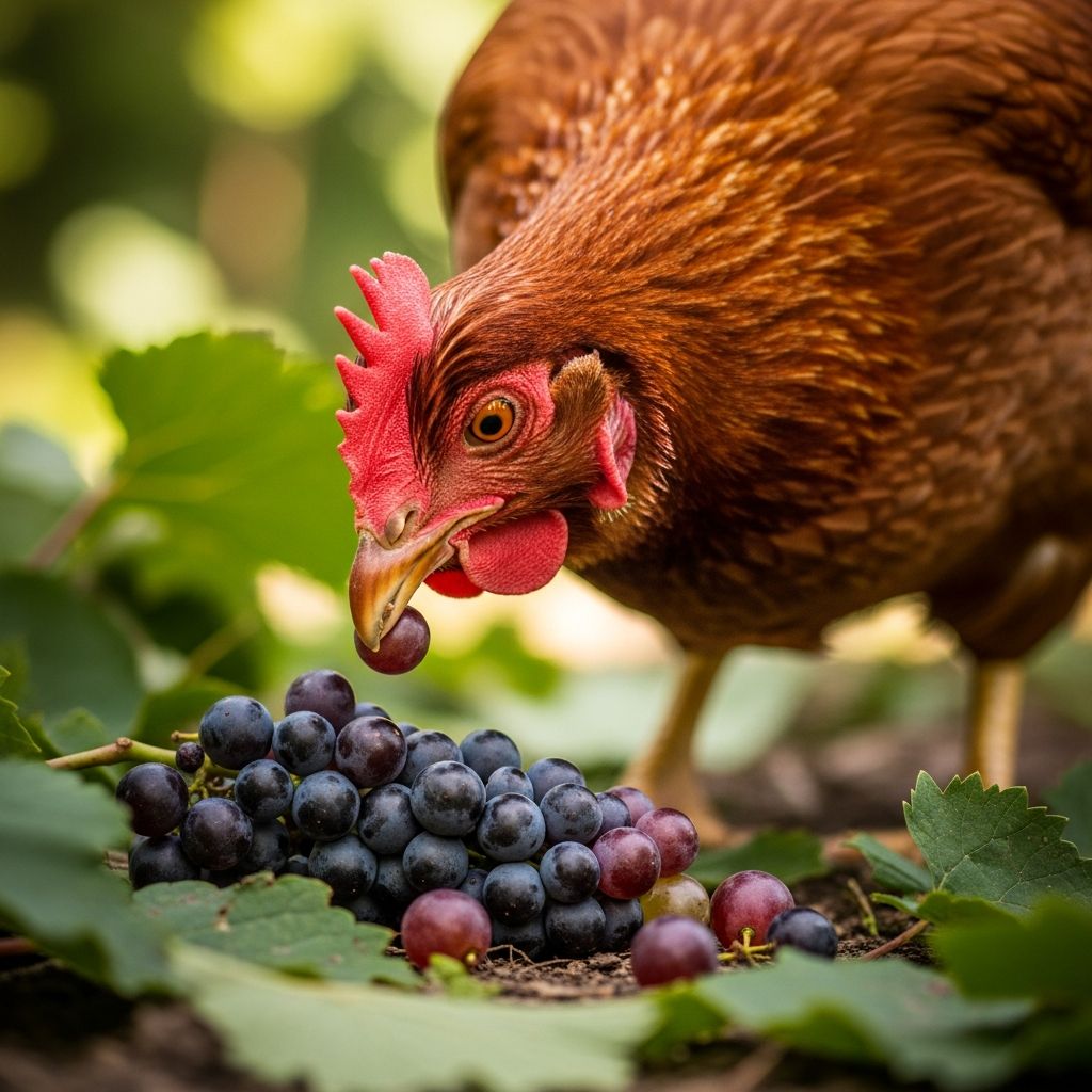 Learn if grapes are safe for chickens and how to feed them properly.
