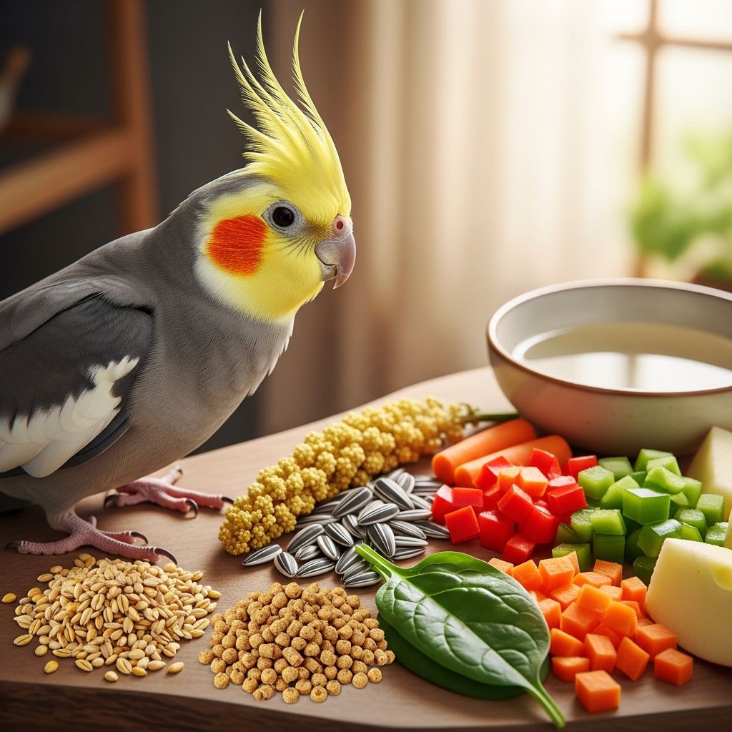 Cockatiel Food: Complete Diet Guide for Healthy Birds Master cockatiel nutrition with expert feeding guidelines, pellet ratios, and food recommendations.