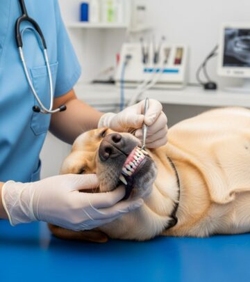 Professional dental cleaning for dogs removes tartar and plaque to prevent periodontal disease and improve oral health.
