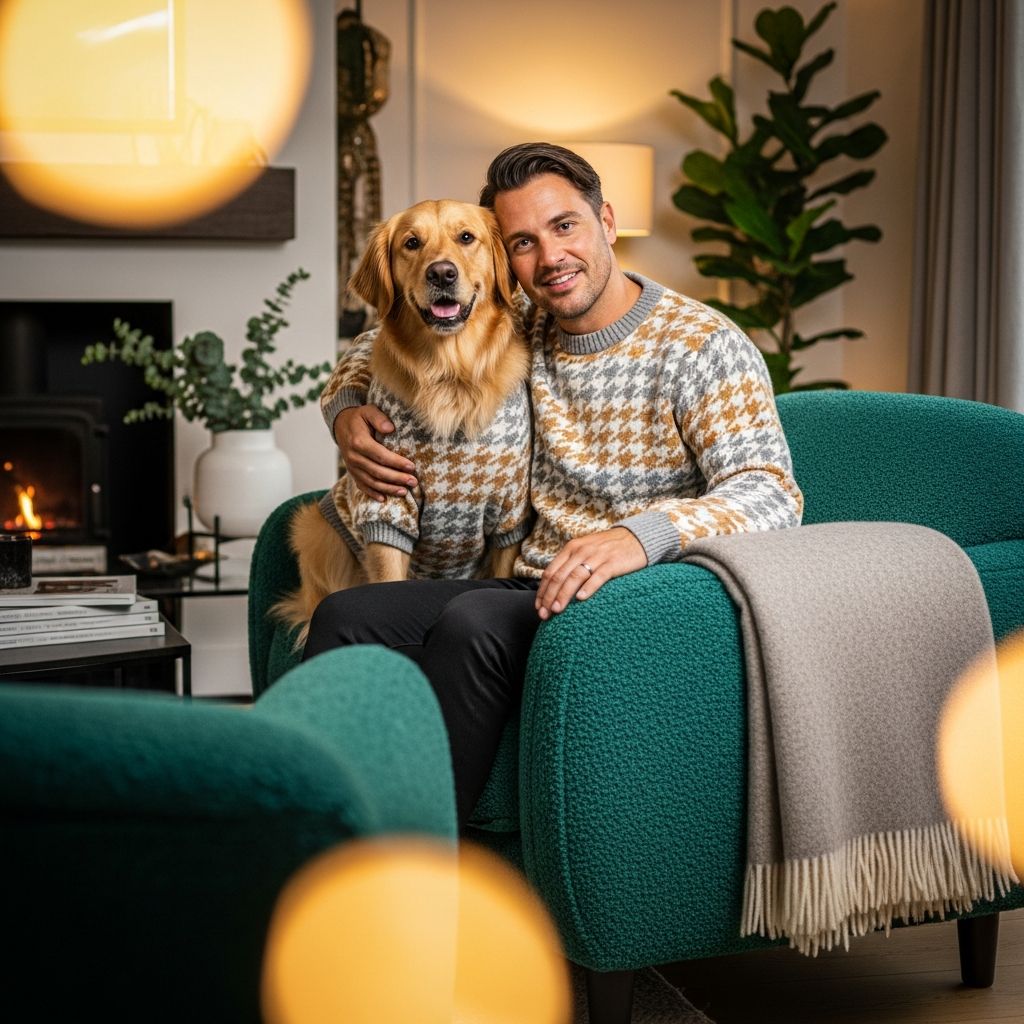 12 Designer-Inspired Matching Sweaters For You and Your Dog Coordinate with your pup using designer-inspired sweaters for adorable twinning moments.