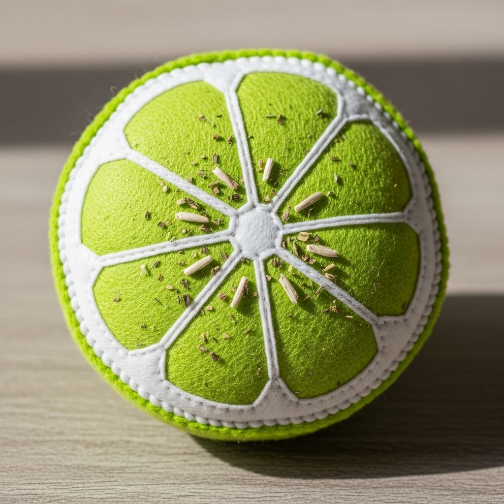 DIY Cat Toys: Make a Lime Slice Double Catnip Toy Create an engaging homemade lime slice cat toy with organic catnip for your feline friend.
