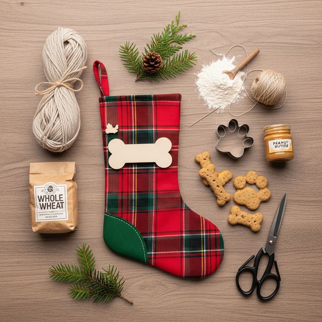 Create personalized holiday stockings for your dog with fun DIY recipes and paw-print decorating ideas.