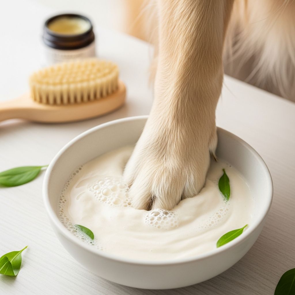 DIY Dog Pawdicure: Foot Mask and Paw Treatment Guide Learn how to create spa-like paw treatments at home to keep your dog's paws healthy, moisturized, and pampered.