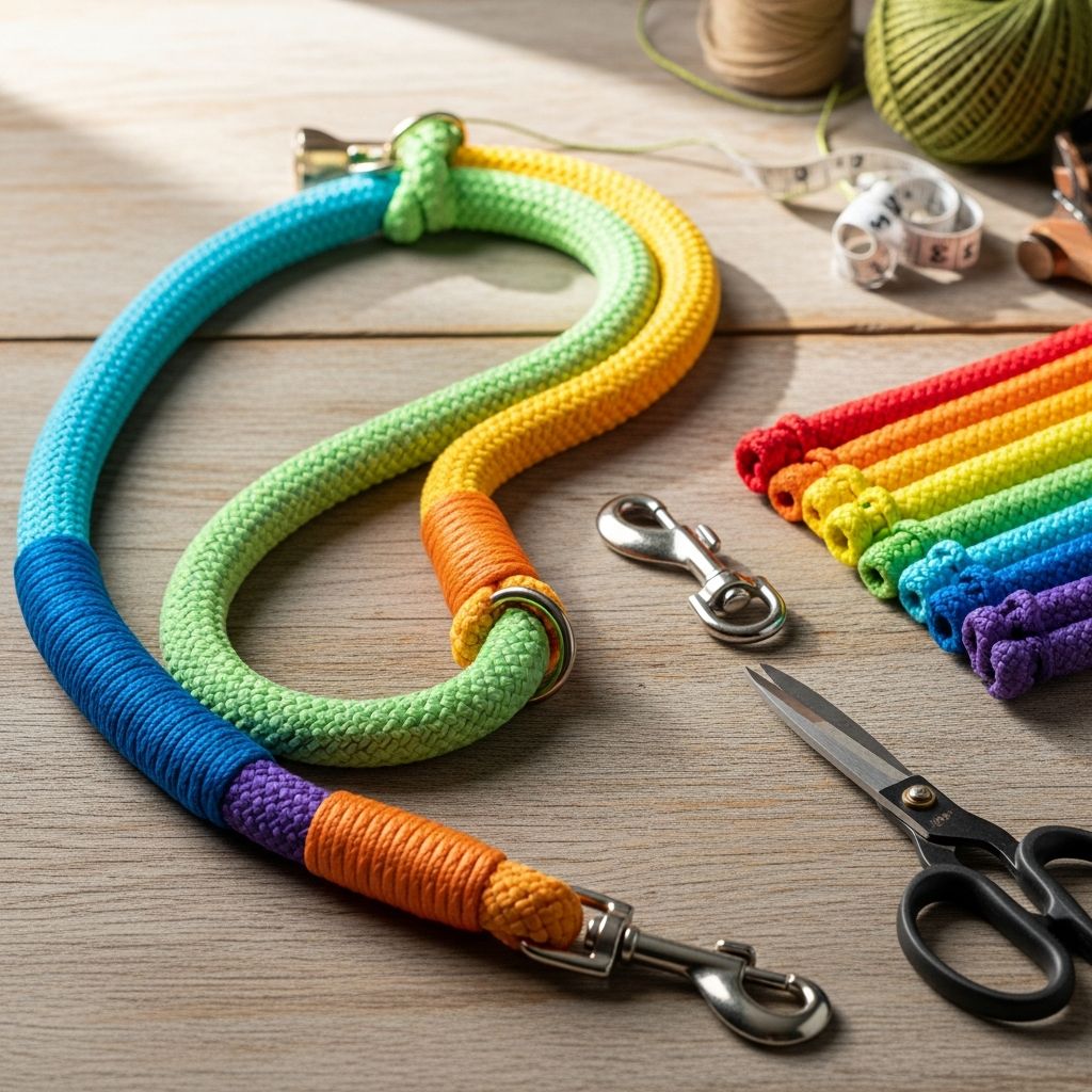 Learn how to craft a beautiful ombre rope dog leash at home with simple materials and easy techniques.