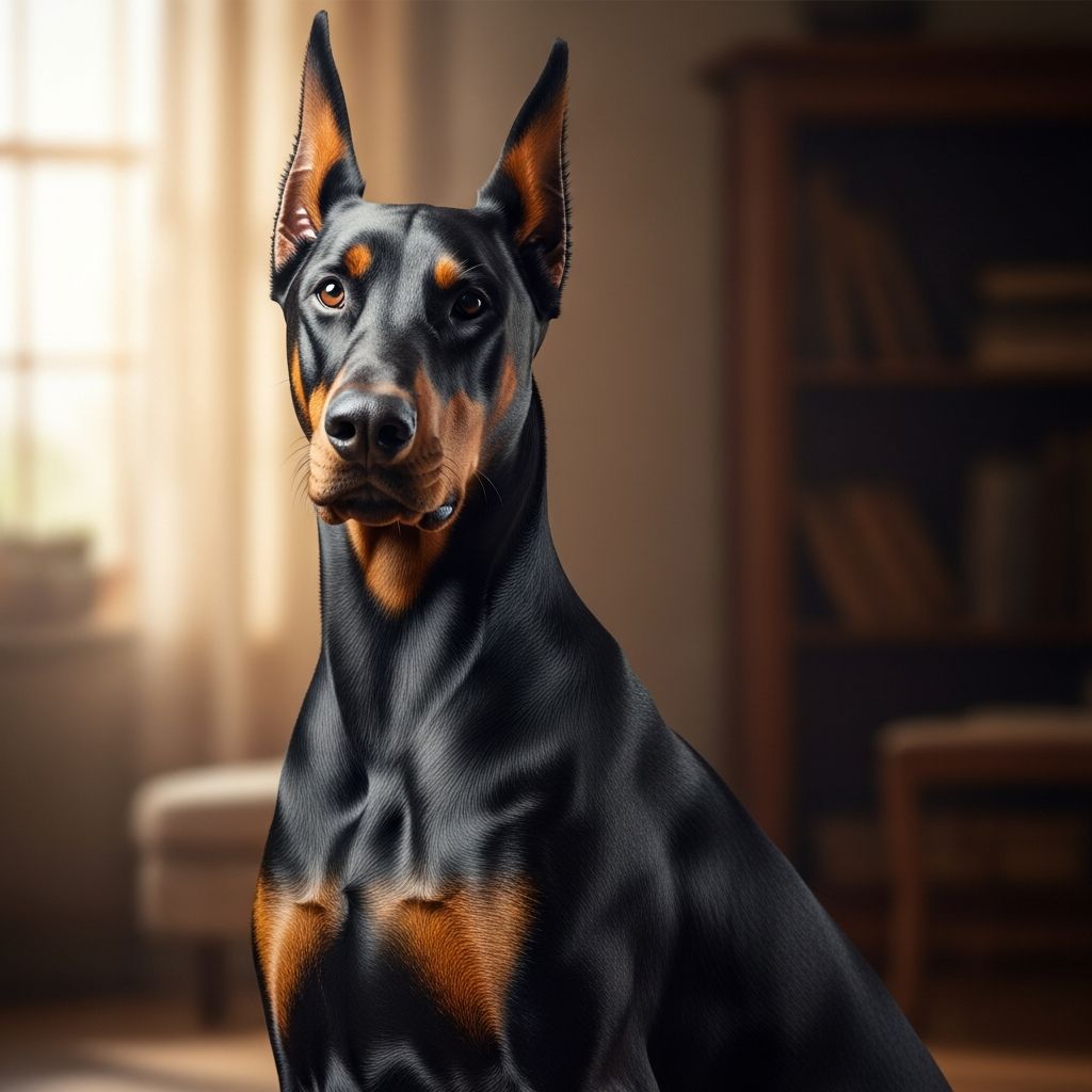 Complete guide to Doberman Pinscher breed characteristics, health concerns, and care requirements.