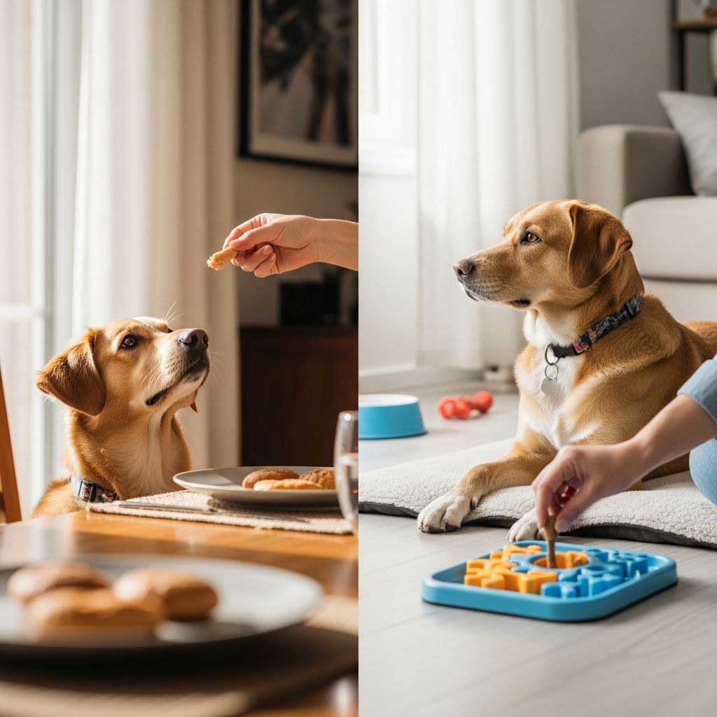 Master four proven techniques to eliminate dog begging and enjoy peaceful mealtimes with your pup.