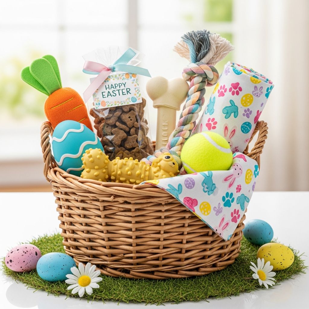 7 Dog Easter Basket Gift Ideas to Delight Your Pup Create the perfect Easter celebration for your furry friend with festive toys, treats, and accessories.