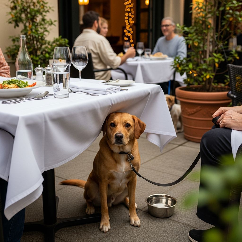 Dog-Friendly Restaurant Etiquette: Dining Out With Your Pup Master the essential rules and training tips for taking your dog to dog-friendly restaurants.