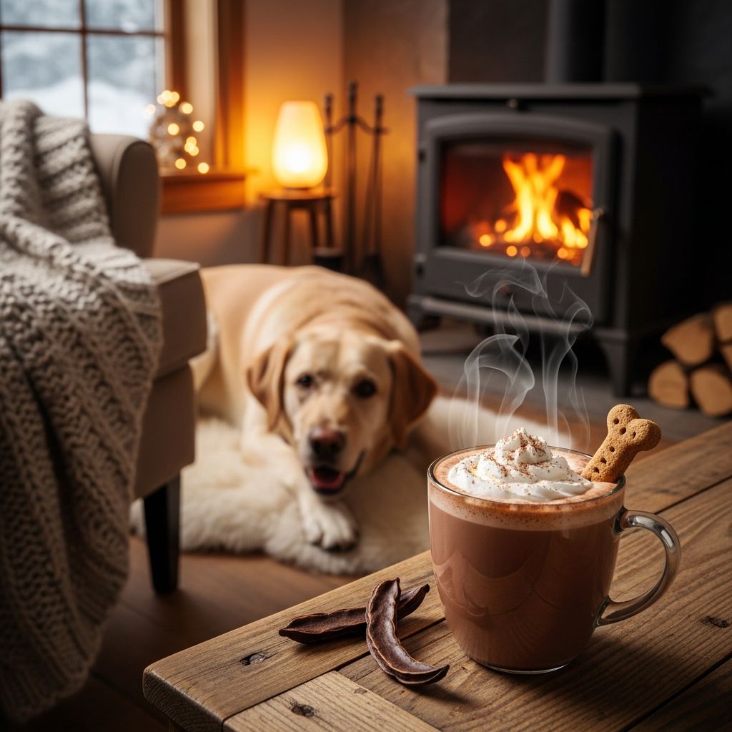 Dog-Safe Hot Chocolate Recipe for Winter Create a delicious winter treat for your pup with this veterinarian-reviewed dog-safe hot chocolate recipe.