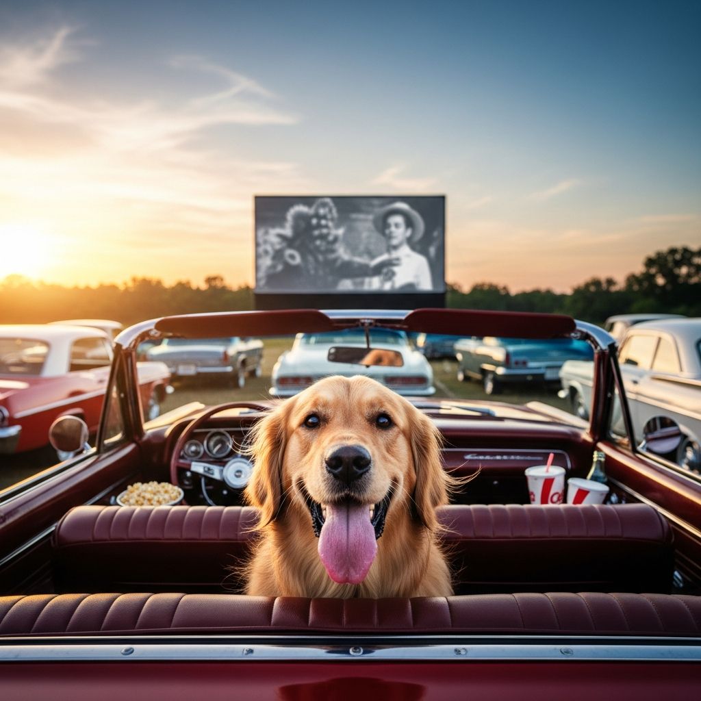 Complete guide to enjoying drive-in movies with your furry best friend safely and responsibly.