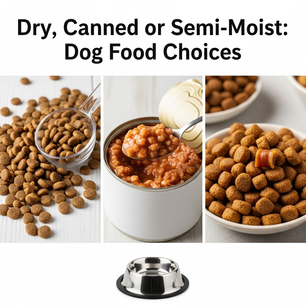 Dry, Canned, or Semi-Moist: Dog Food Choices Compare dry kibble, canned, and semi-moist dog foods to find the best option for your pet's needs.