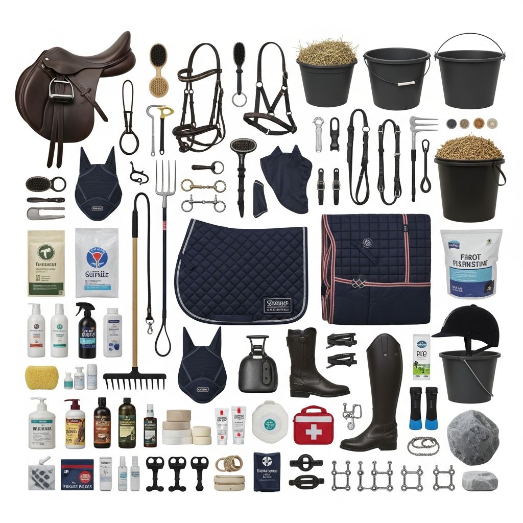 40 Essential Horse Supplies: New Owner Checklist Complete guide to must-have horse supplies for new owners and experienced equestrians.
