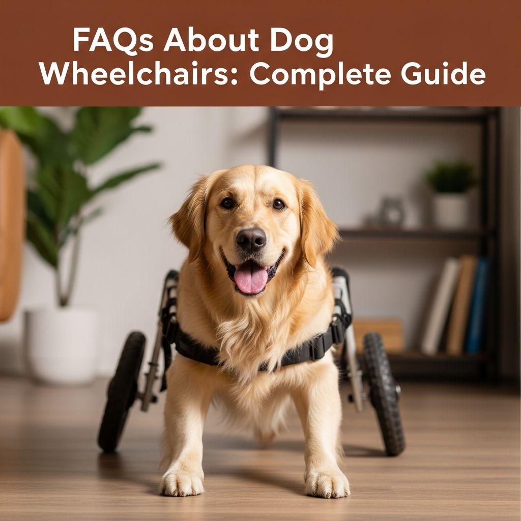 FAQs About Dog Wheelchairs: Complete Guide Everything pet owners need to know about dog wheelchairs and mobility aids for disabled dogs.