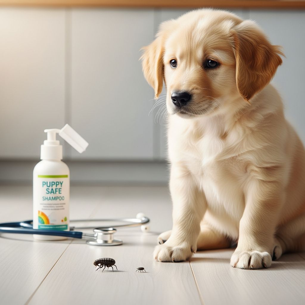Complete guide to safe flea and tick prevention for puppies, from age 8 weeks onward.