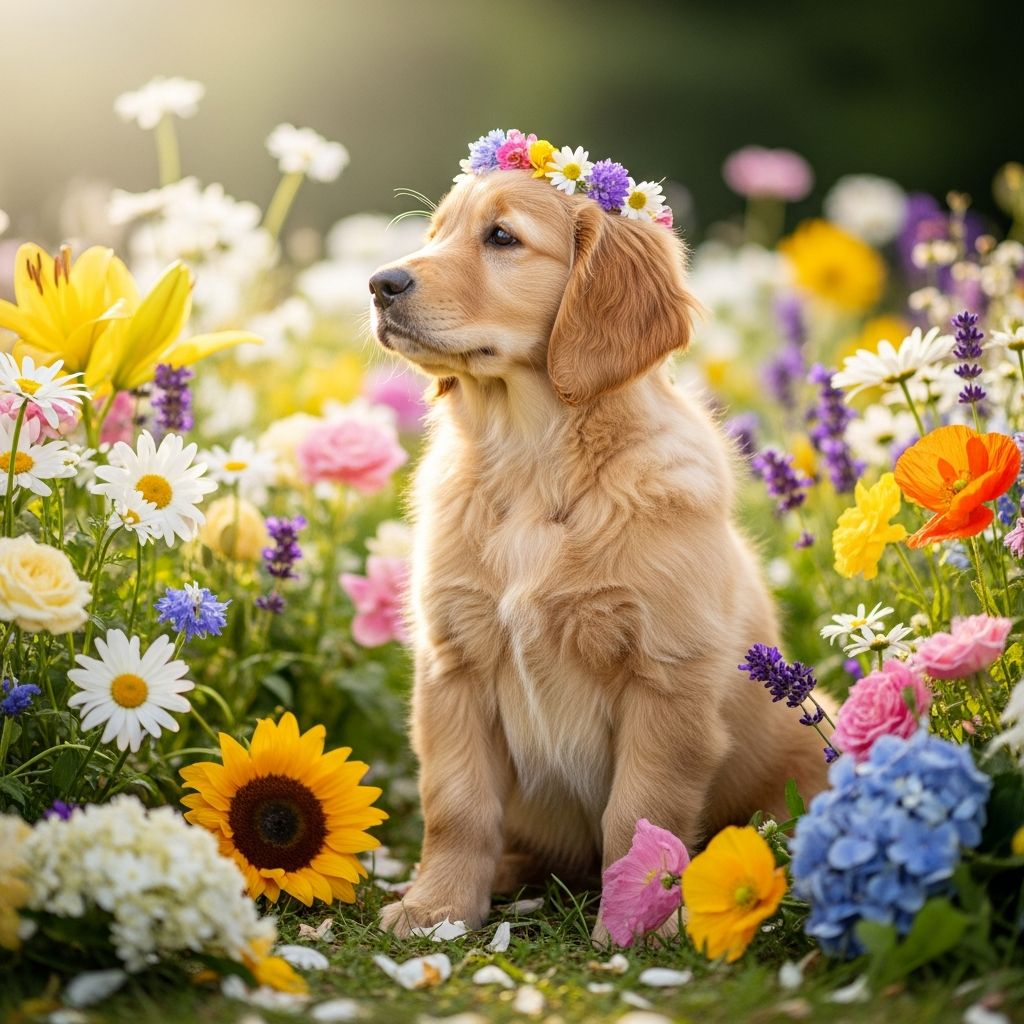 Flower Names for Dogs: Beautiful Blooming Pet Names Discover beautiful flower-inspired dog names for your furry companion.