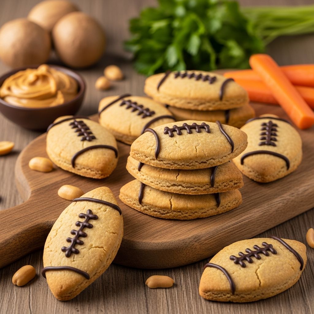Football Cookies: Easy 30-Minute Dog Treat Recipe Learn how to make homemade football-shaped dog treats with peanut butter and Greek yogurt frosting.