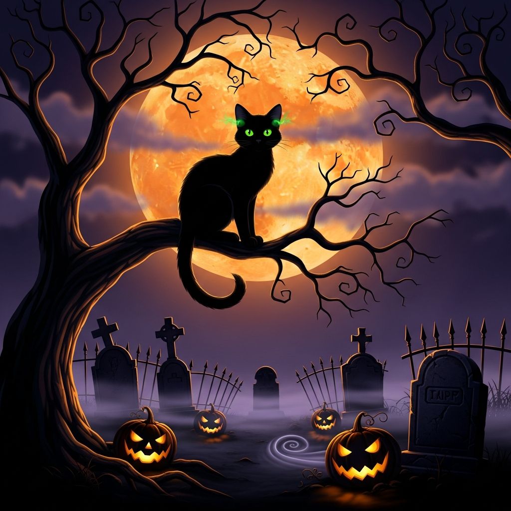 Discover 109 Halloween-themed cat names for your furry friend this spooky season.