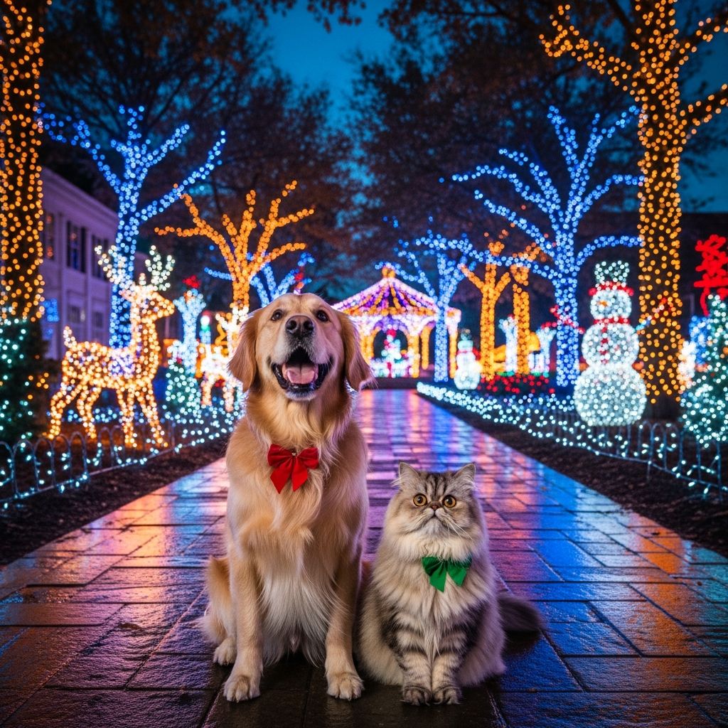 9 Merry and Bright Holiday Light Shows to Visit with Your Pet Discover festive holiday light displays where your furry friend can celebrate the season with you.