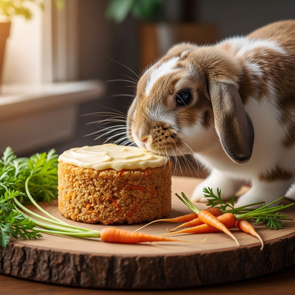 Homemade Rabbit Treats: Carrot Cake for Bunnies Create a special bunny birthday treat with this easy homemade carrot cake recipe for rabbits.