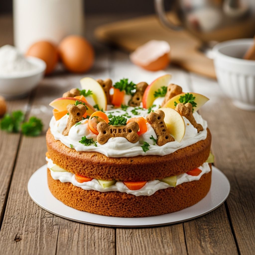 Create a tail-wagging celebration with this easy homemade dog birthday cake recipe.