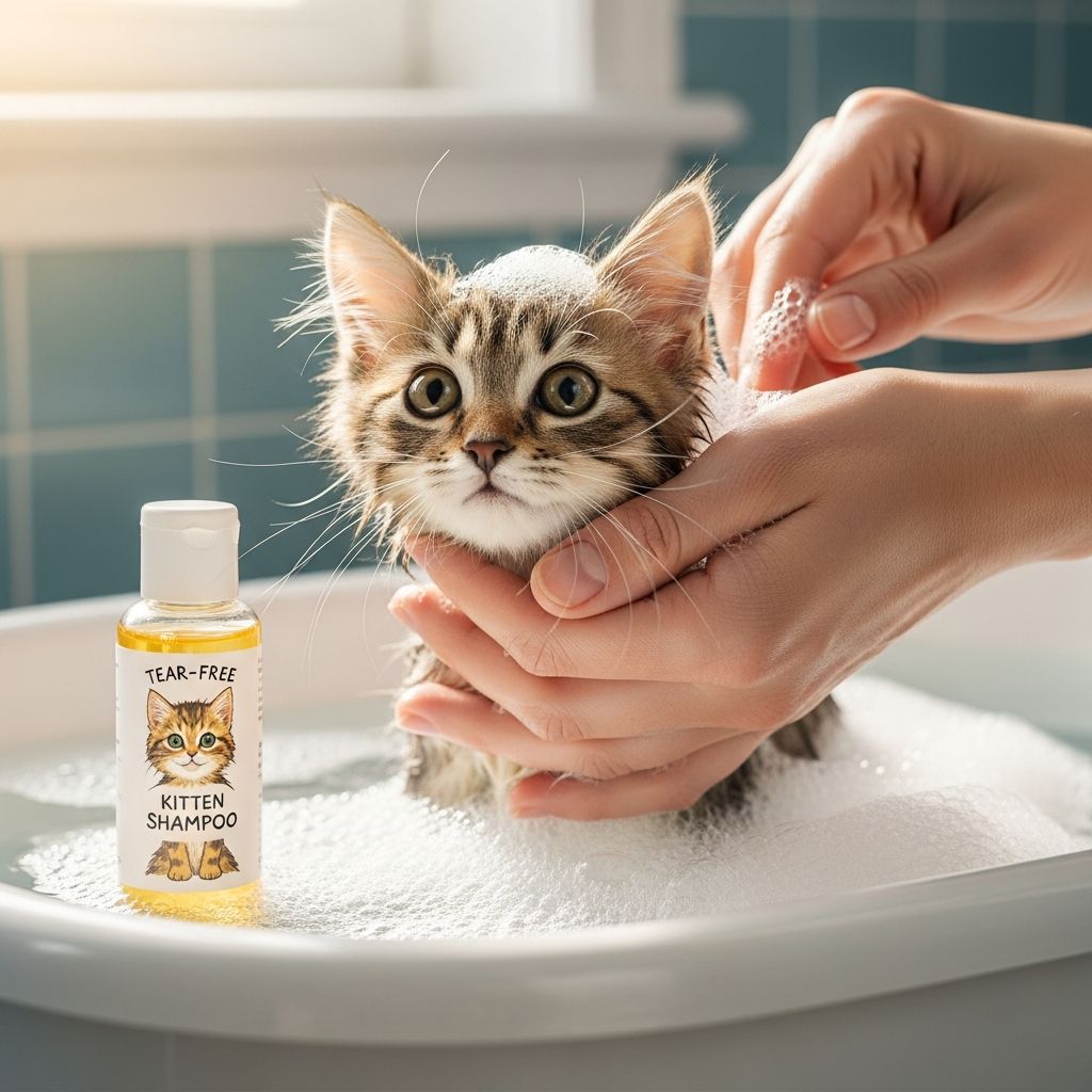 Select the perfect dermatologist-formulated shampoo for your kitten's delicate skin and coat health.