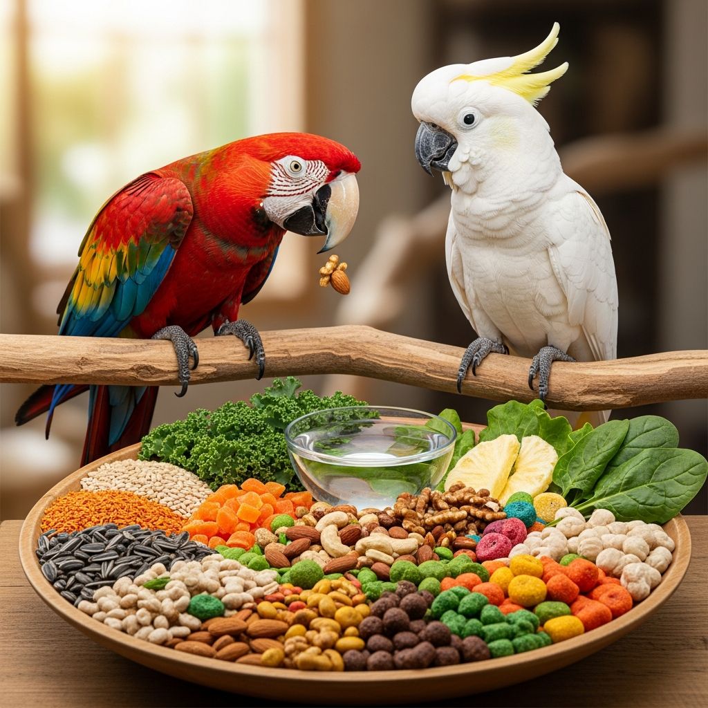 Macaw & Cockatoo Nutrition: Premium Bird Food Guide Complete nutrition guide for macaws and cockatoos with Lafeber premium bird food options.