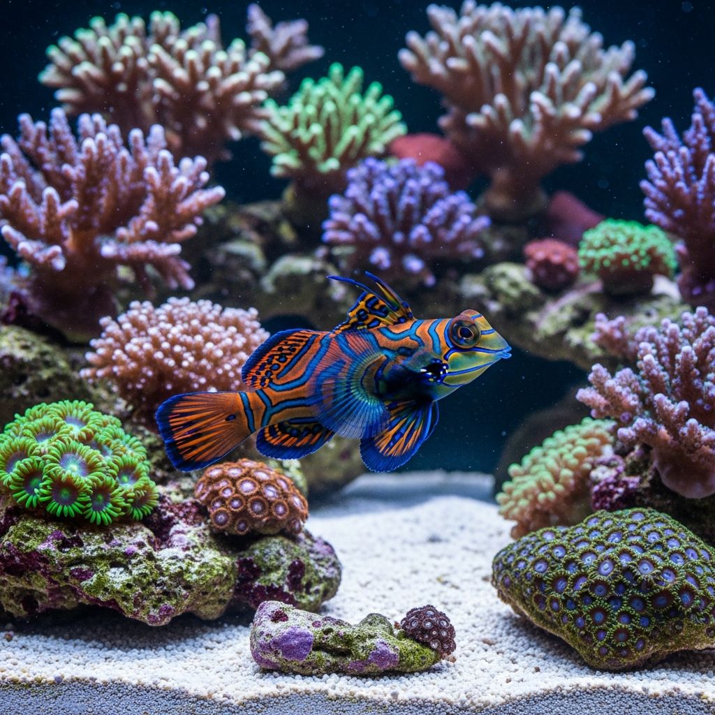 Mandarin Dragonet Care Guide: Tank Setup & Feeding Complete guide to keeping vibrant mandarin dragonets healthy in your reef aquarium.