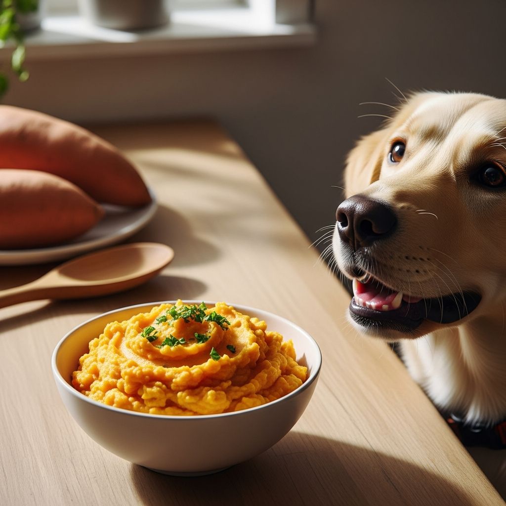 Easy Mashed Sweet Potato Recipe for Dogs Simple, nutritious mashed sweet potato recipe your dog will love as a healthy treat or meal topper.