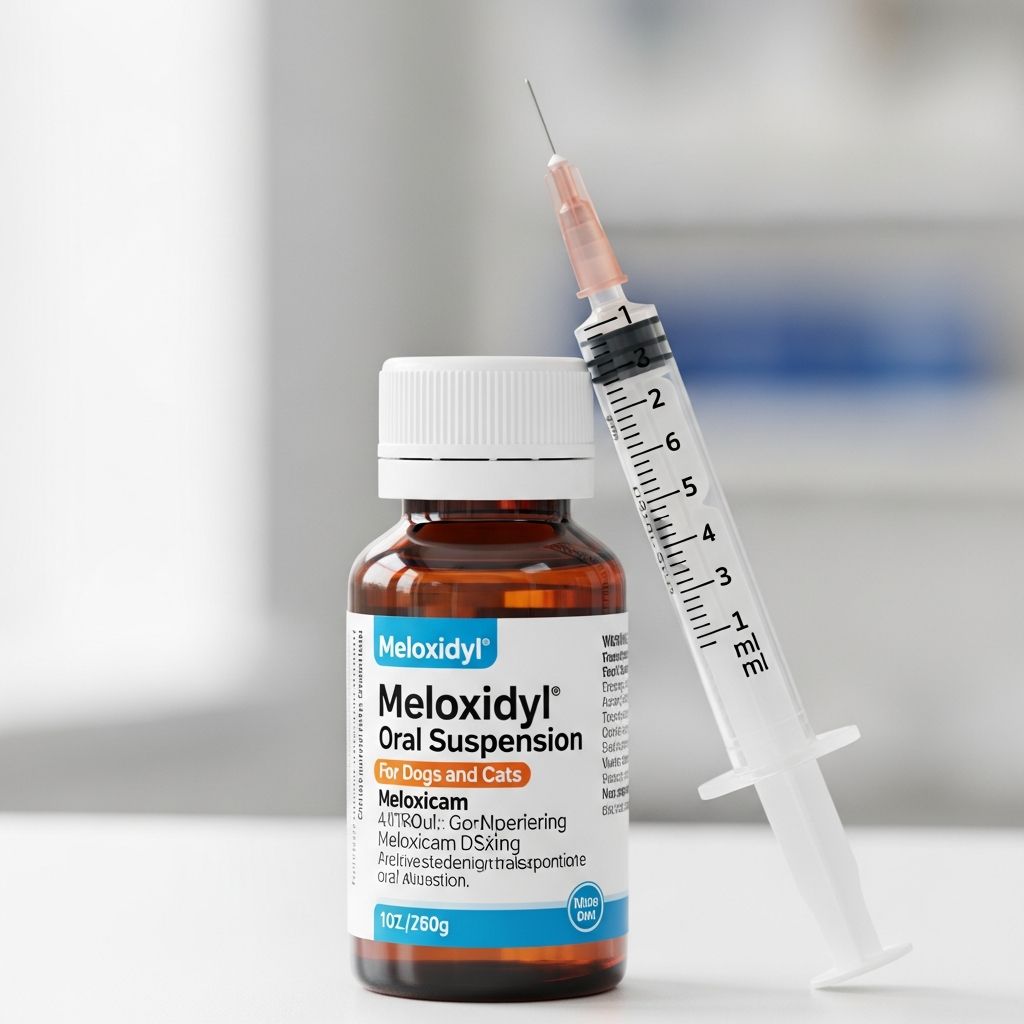 Complete guide to Meloxidyl oral suspension dosing and pain management for pets.