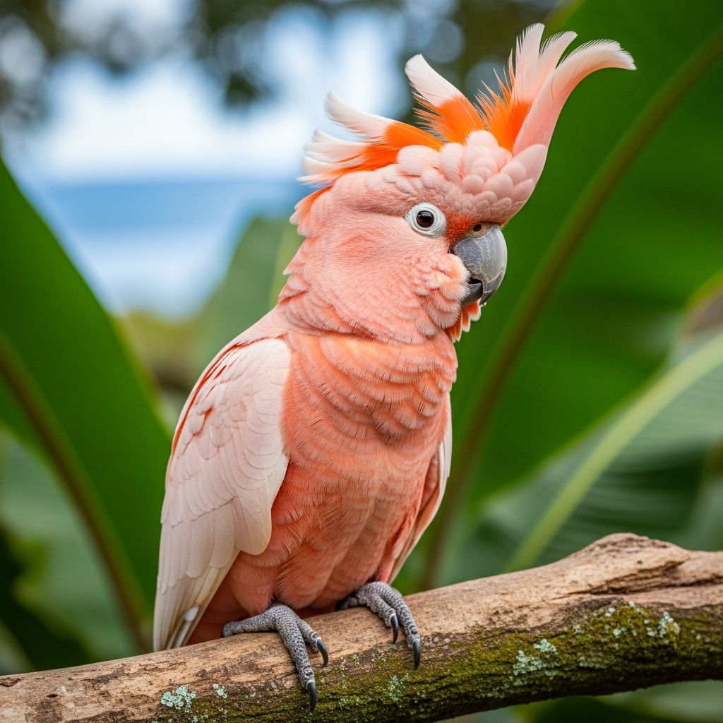 Complete guide to Moluccan cockatoo care, personality, diet, and behavior for pet owners.