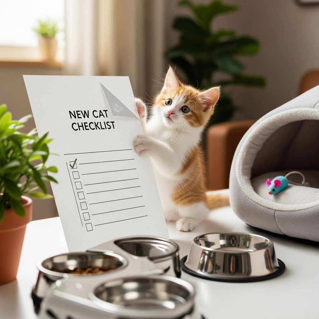 New Cat Checklist: Welcome Your Feline Friend Home Complete guide to preparing your home and supporting your newly adopted cat.