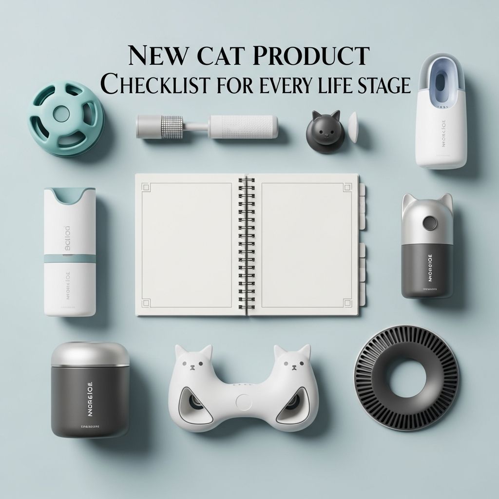 New Cat Product Checklist for Every Life Stage Complete guide to essential cat supplies for kittens, adults, and seniors.