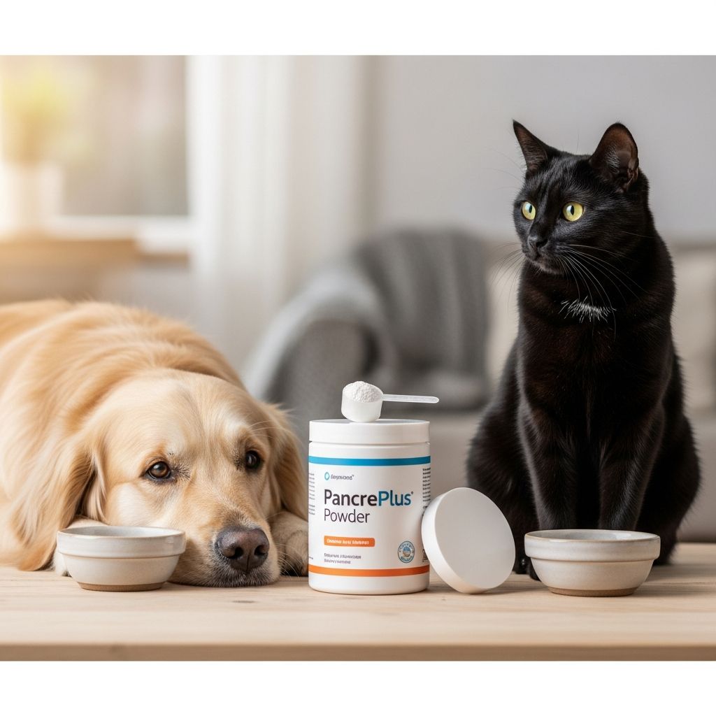 Digestive enzyme replacement therapy for pancreatic insufficiency in pets