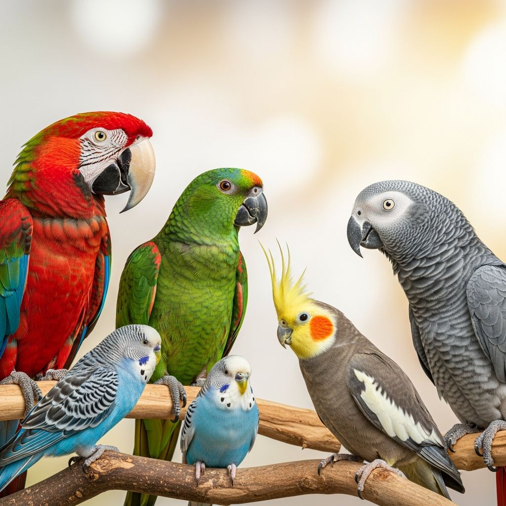 Parrots as Pet Birds: Species Guide & Care Complete guide to parrot species, characteristics, behavior, and essential care requirements for pet owners.