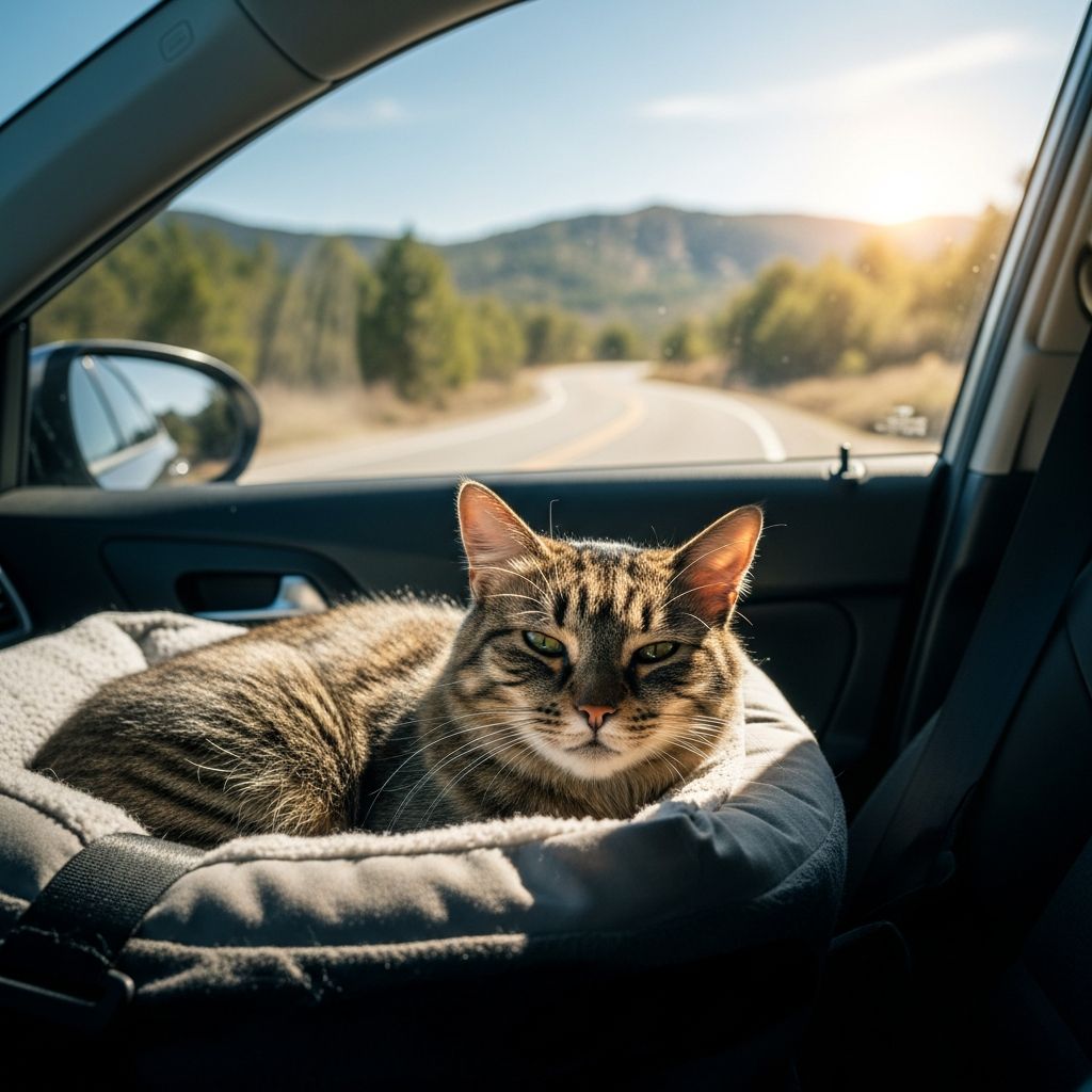 Pet Parenting Travel: How to Take a Road Trip With Your Cat Complete guide to traveling safely and comfortably with your feline friend on the road.